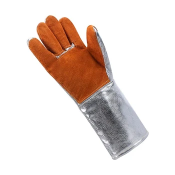 Best quality Construction Work Wholesale Welding Gloves Heat Resistant Split Leather Welding Glove Free samples customized