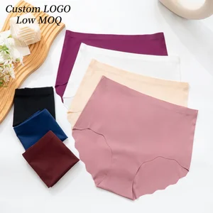 High-Waisted Scallop Edge Seamless Bikini Panties Women Butt Lifting Cotton Crotch Women's Panties Underwear for Women