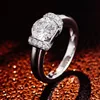 Bague en or massif 18 carats avec diamant moissanite véritable