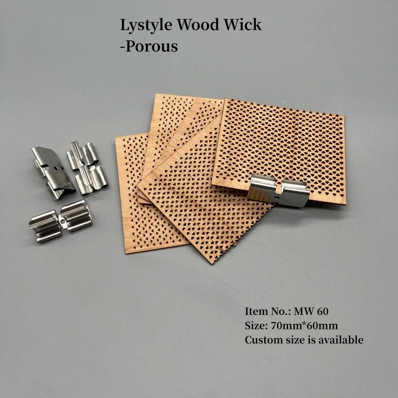 Natural Flat Wood Candle Wick Wood X Wicks Round Wooden Wick For