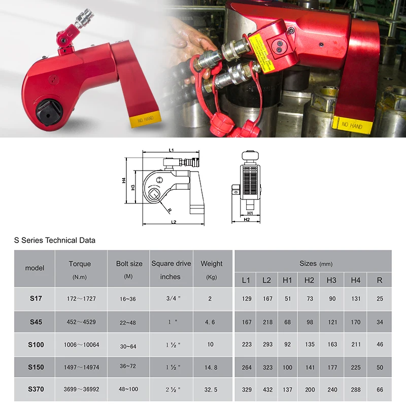 Oil Rig Torque Ranch WREN Hydraulic Torque Wrench S45 Heavy-Duty Square Drive Torque Wrench ...