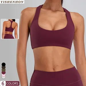 YISHENHON Women's High-Intensity Yoga Bra Tight Fit Quick-Drying Fitness Clothing for Outdoor Activities Running Plus Size