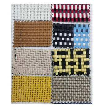 wholesale fashion manual handwork braid woven mat  leather   for fashion bags shoes leather material