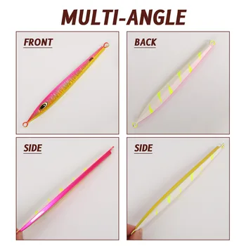 Cheery Glow-in-the-Dark Lure 130g-400g Artificial Hard Bait Boat Sea Fishing Saltwater Fish Slow-Jigging Triangle Diamond Shaped – Metal Jig – view 4