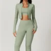 Green Long-sleeve bra and pants