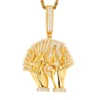Brass, Moissanite - Gold