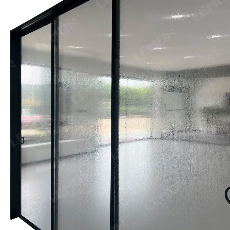 Narrow Frame Double Tempered Glass S Interior Aluminum and Glass Partition Doors SLIDING DOORS Glass Door Slide Systems Modern