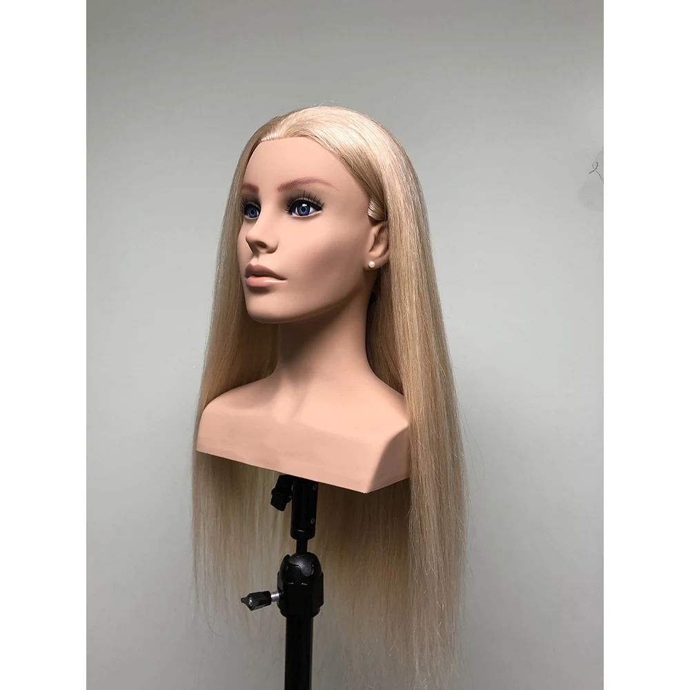 Wholesale Price Europe Face Hair Mannequin  With Shoulder for Academy School