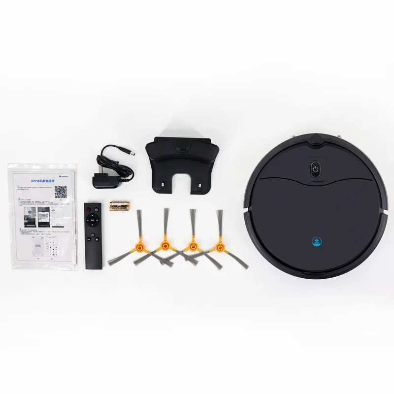 Hikins Vacuum Cleaner Rechargeable Robot Sweeping 2600mAh Battery Robotic Brooming Smart Automatic Home Vacuuming