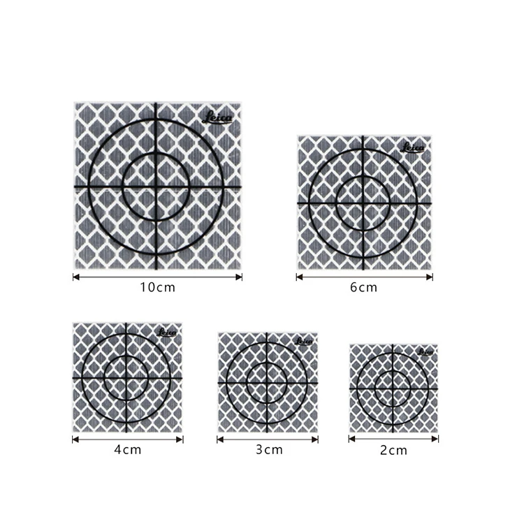 Diamond-grade Custom Size Reflective Retro Adhesive Sticker Surveying Targets Monitoring Reflector Sheets for Total Station