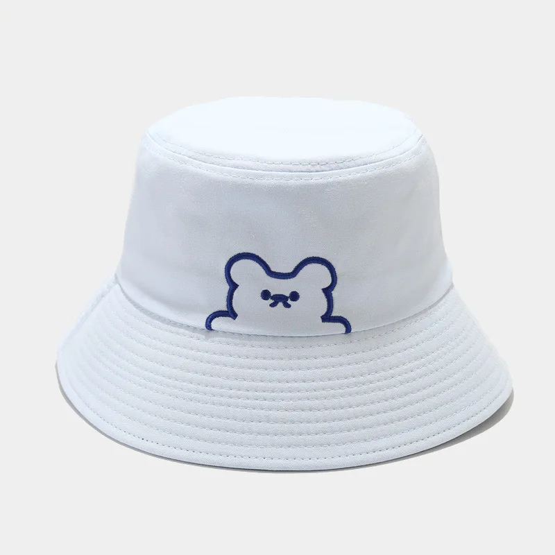 Bear Embroidered Fisherman's Hat Spring And Summer Sunscreen Sun Hat ...