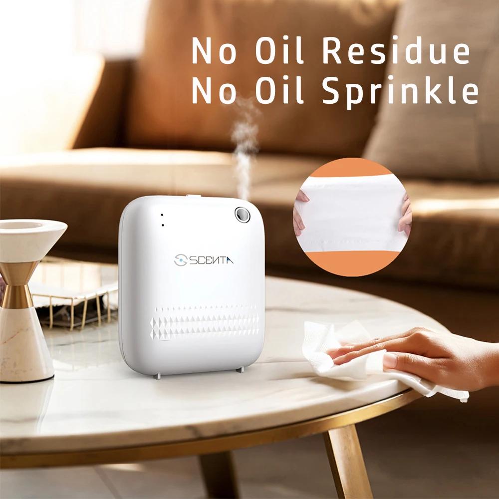 SCENTA Electric Air Freshener Aroma Diffuser Machine Automatic Spray Wall Mounted Nano Perfume Diffuser for Large Area in Home