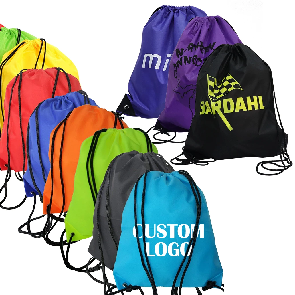 Custom Reusable Tropical Pull String Bag Perfect for Promotions