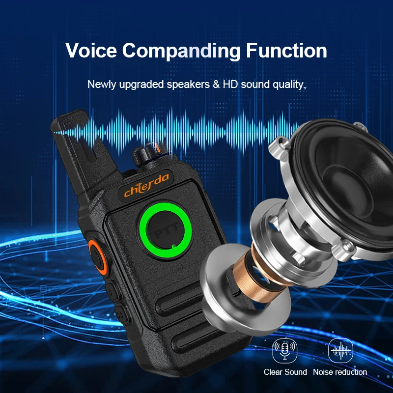 Chierda TC28 Handheld Type C Two Way Radio Walkie Talkie Transmitter Receiver