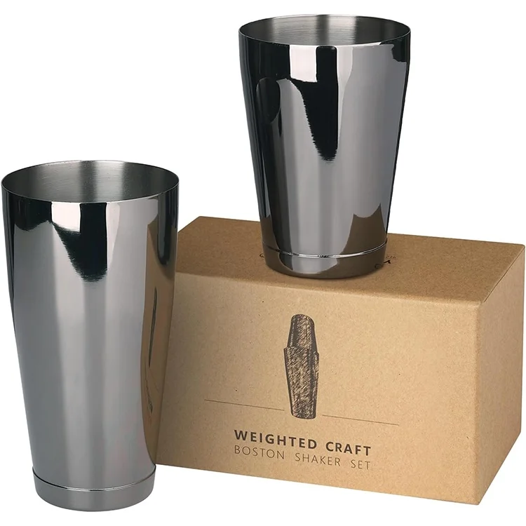 Factory Stainless Steel Reusable Cocktail Shaker Bar Set with 350ml-850ml Capacity for Home & Bar Use with Custom Logo