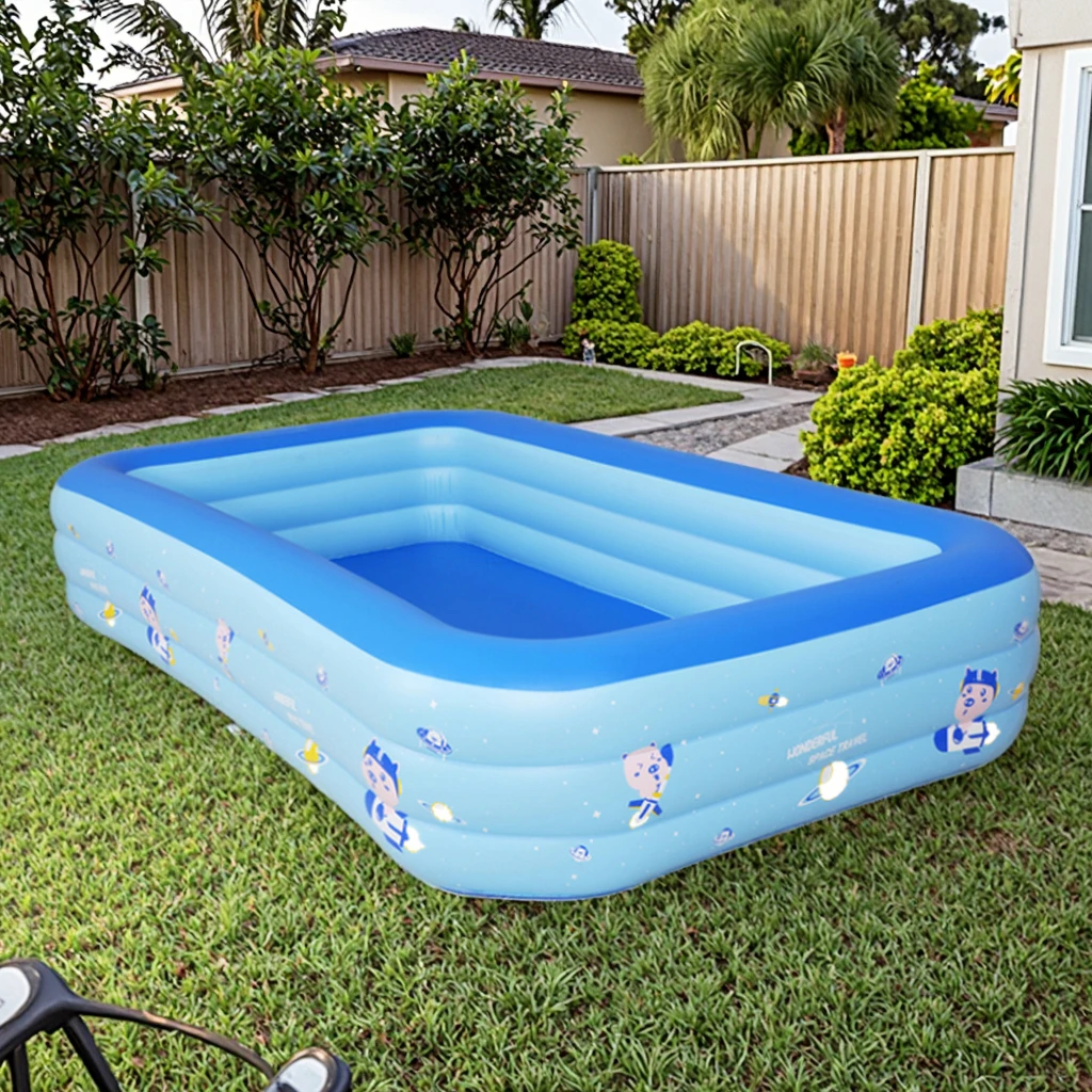 Layer Blow up Swimming Pool Perfect for Outdoor Fun