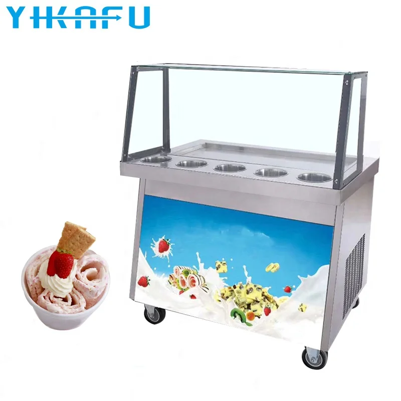 Ice cream scraper outlet machine