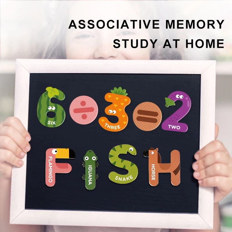 MD2064/2102 mideer детские игрушки для детей раннего возраста, развивающие игрушки, 26 букв, цифры, магниты на холодильник