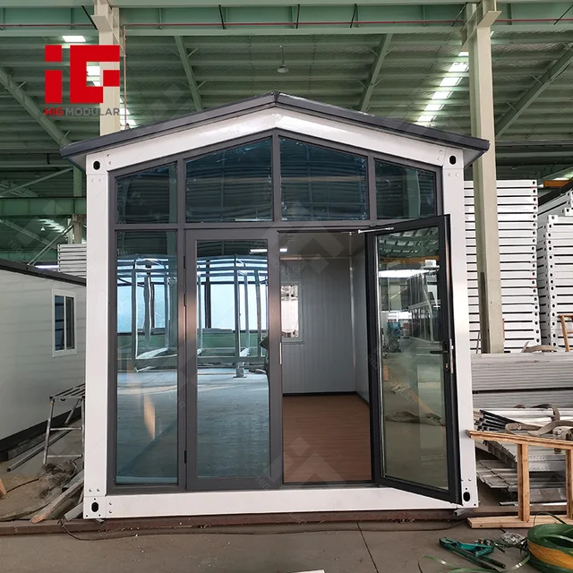 Prefabricated Modular Triangle Roof Contemporary A-Frame Detachable Container Homes Kit Sandwich Panel Gable Roof Prefab House