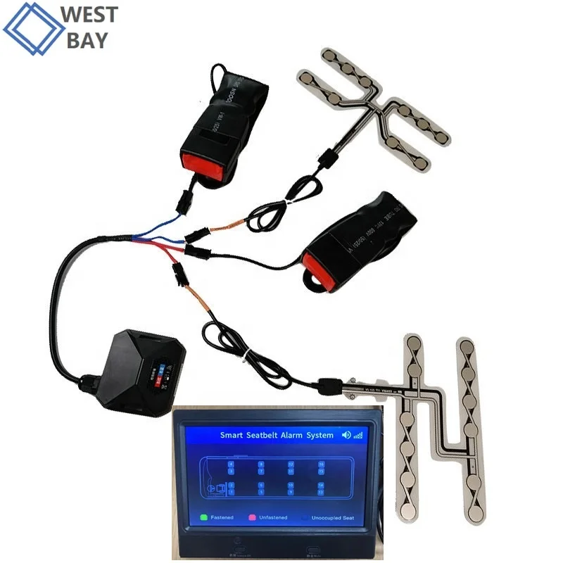WESTBAY  4G Wireless Remote Monitor Smart Seatbelt Alarm System Seat Occupancy Pressure Sensor for Car Bus Van Truck Vehicles