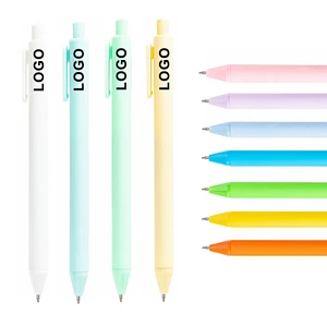 Wholesale Cheap Macarons Brand Promotional Bulk Plastic Rubber Gift Promotion Ink Ballpoint Pens with Custom Logo