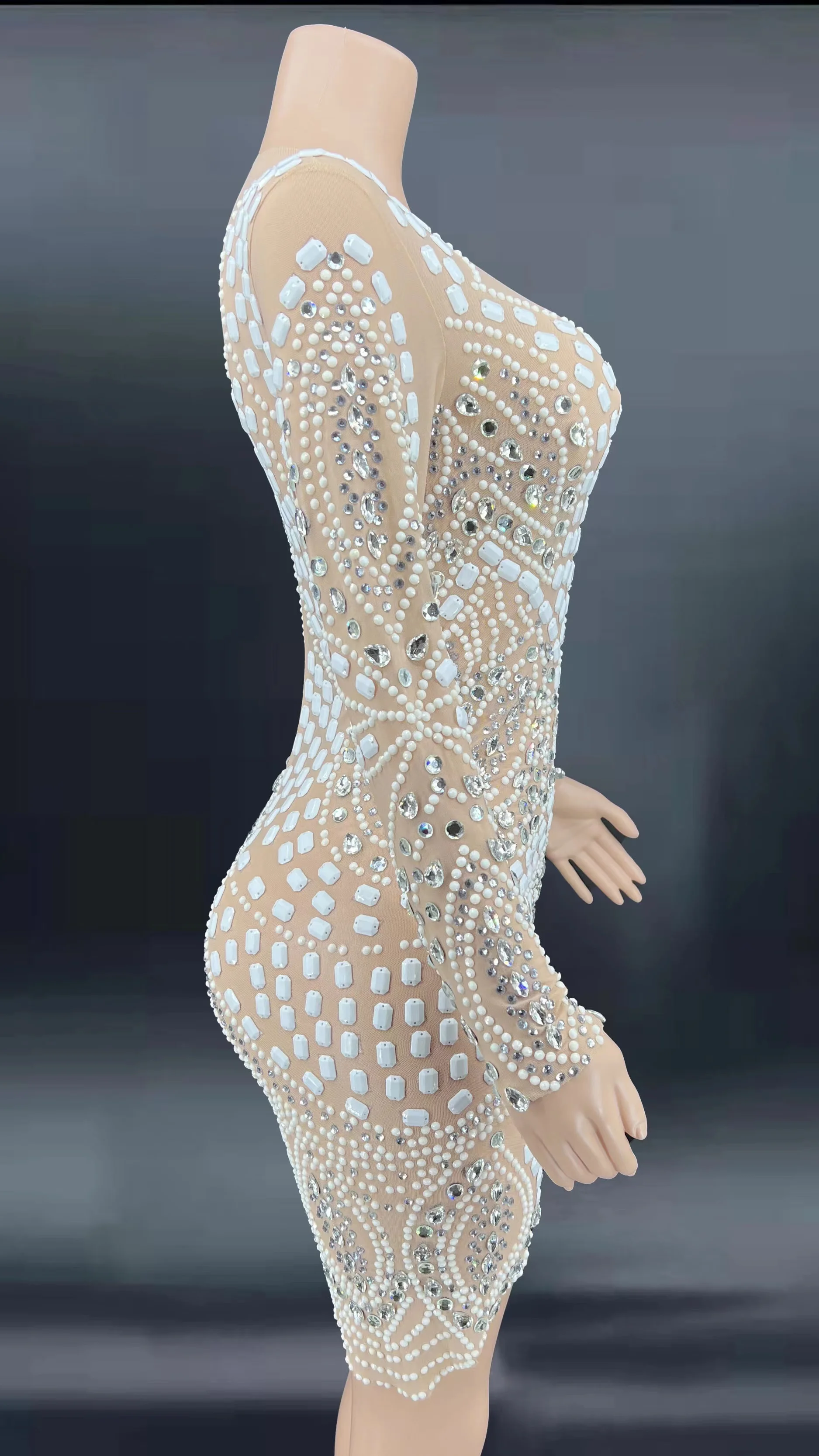 Novance Y2414 Hot Dress for Women Shinny Beaded Diamond Women's Bodycon Dresses Birthday Party Formal Club Snow White Dress Gown Novance Y2414 Hot Dress for Women Shinny Beaded Diamond Women's Bodycon Dresses Birthday Party Formal Club Snow White Dress Gown
