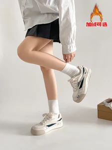 Women's Korean Lace-up A-Gan Casual Athletic Shoes Heightened Thick-Soled Mesh Breathable Hard-Wearing Soft Walking Style