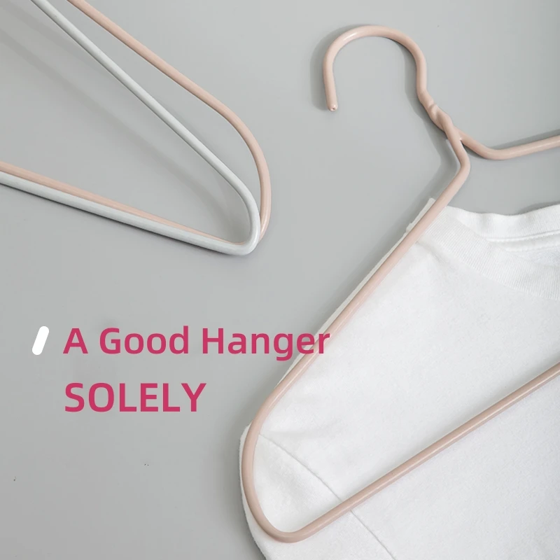 SOLELY 17 inches Wrinkle-Free Plastic Hangers Steel Pipe Hanger with Plastic Coating for Durability