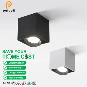 Customize Dali Zigbee Dimmable Ceiling Surface Fixed Downlight 18W Cob 1-Head Black Led Lighting Warm White Adjustable AR80