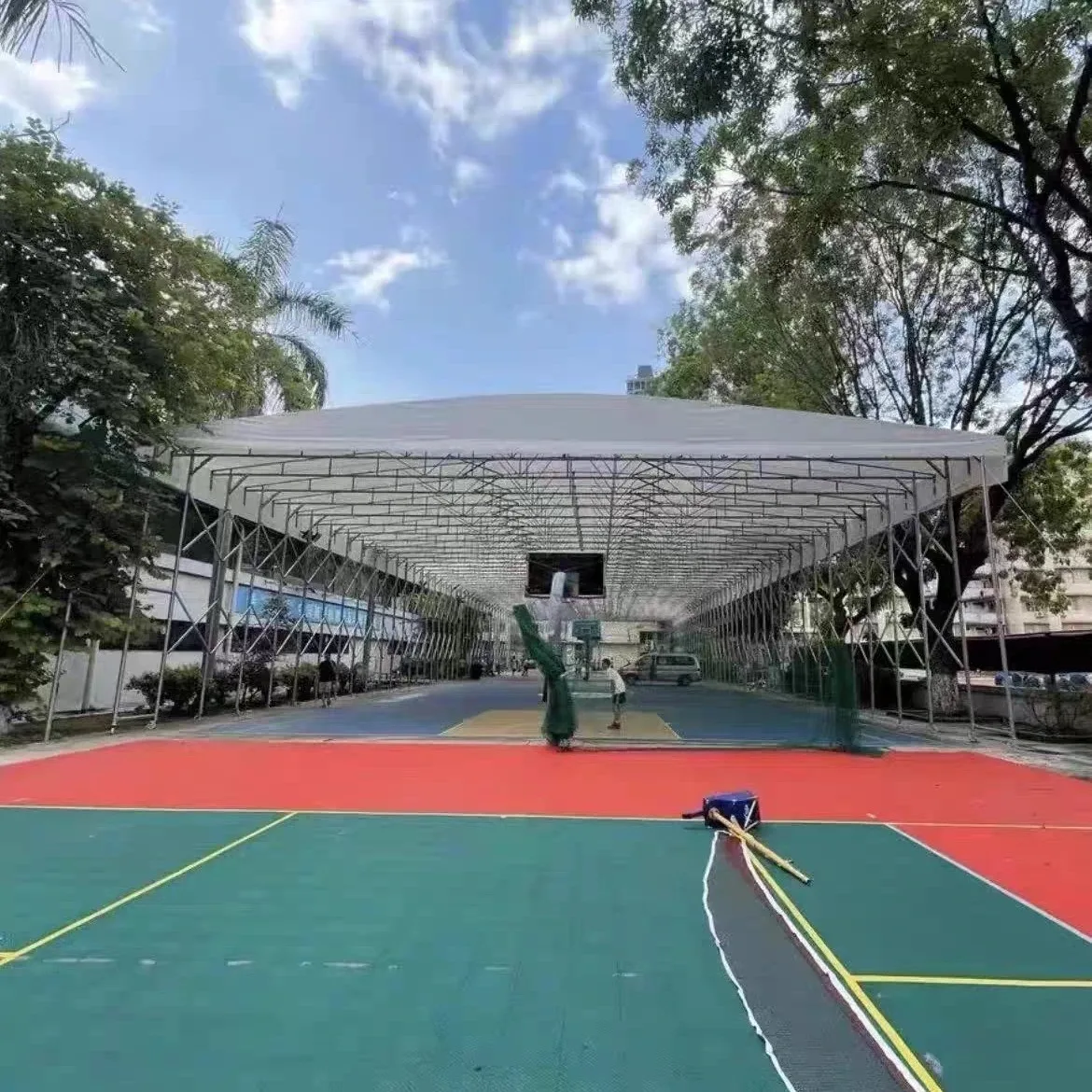 Large Retractable Outdoor Tent Push-Pull Canopy Awning for Mobile Warehouse Factory Parking Shed or Garage Use