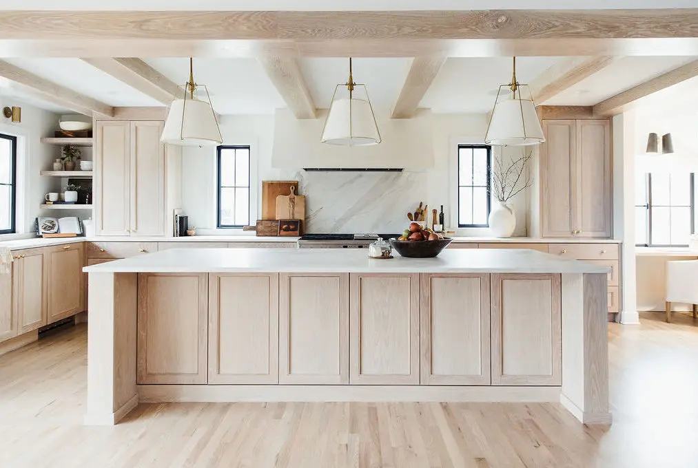 2025 Vermont New Customized Color Design Oak Cherry Solid Wood Kitchen Cabinets Contemporary Wooden Kitchen Cabinets for Indoor