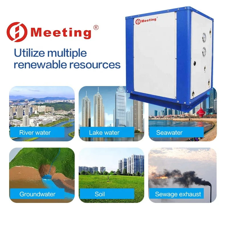 R32 R290 Mini Geothermal Ground to Water Heat Pump Water Heater Heating Pump