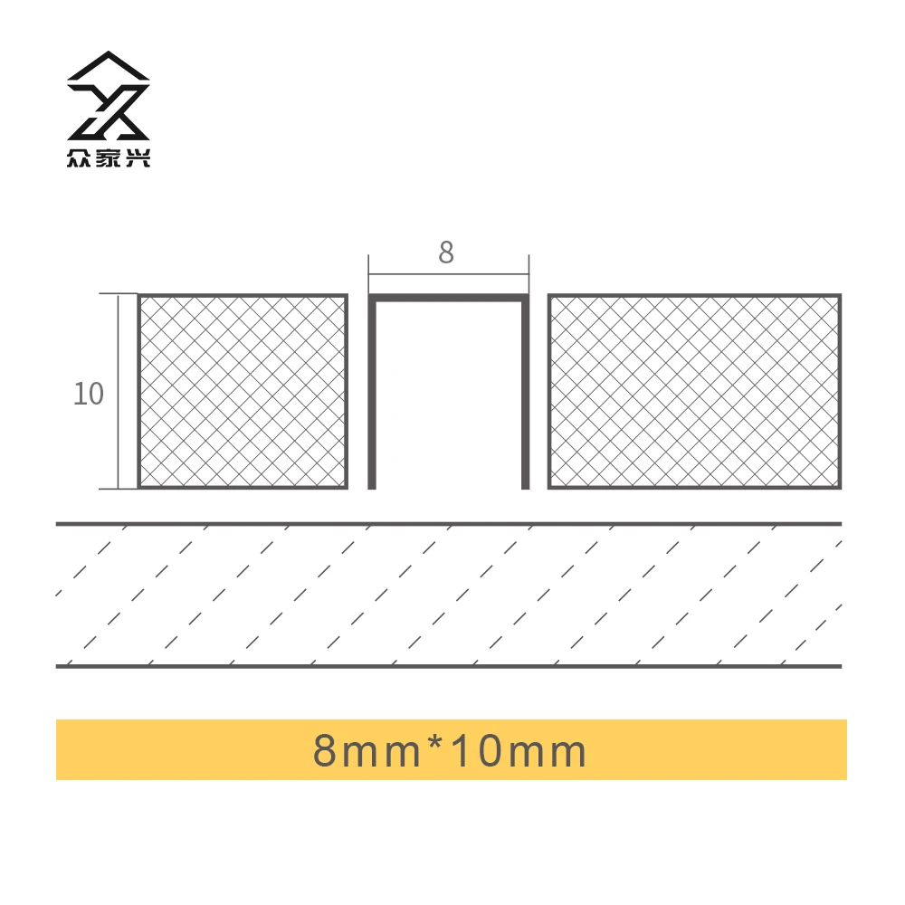 Hot Sale U Shape Transition Edge Shining Silver Trim Tile Aluminum Profiles Tile Trim For Floor details