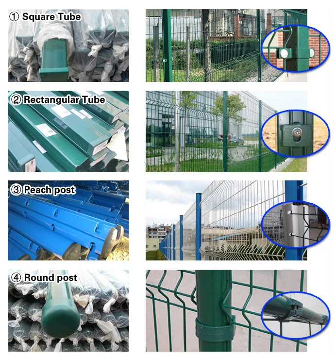 product cheap price factory sale wrought iron decorative powder coated welded wire mesh fence panels 3d folds wire mesh fence-3