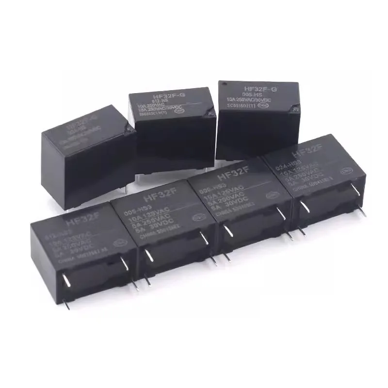 100Pcs HF33F Power Relay JZC-33F HF33F 5V 12V 24V HS3 HF33F