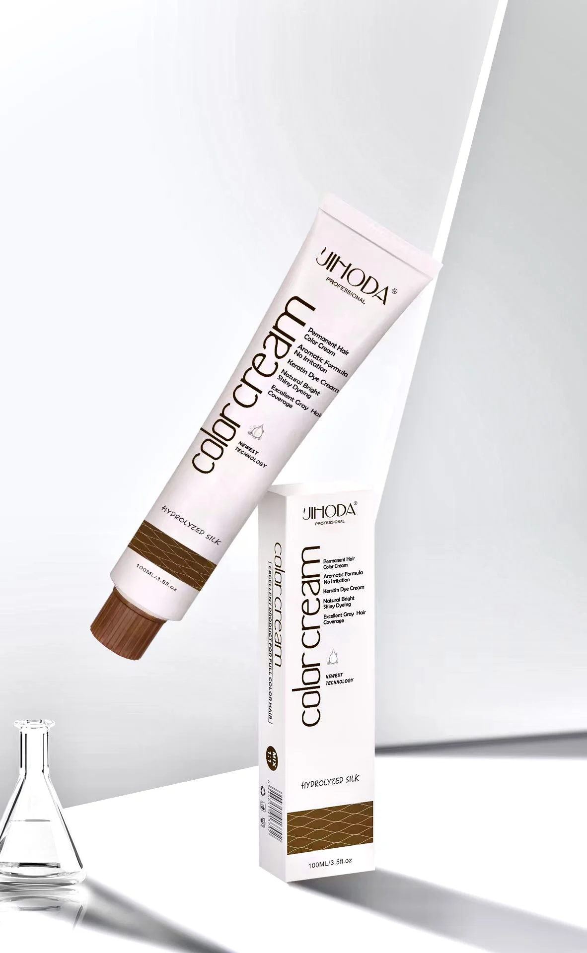 Permanent Protein Hair Color Dye Cream Perfect Gray Hair Coverage Mild