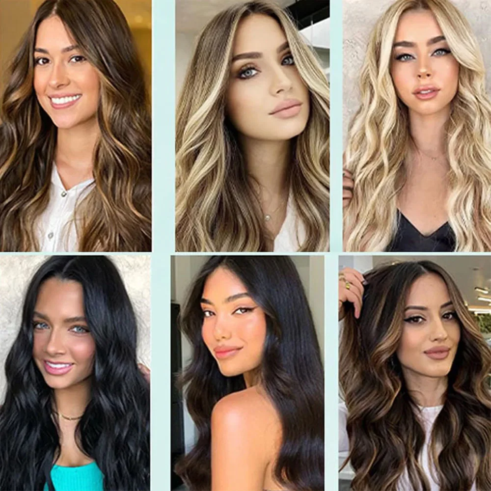 Clip-in-Haarverlängerungen aus glattem Echthaar Nr. 1B, natürliche Farbe, 8 Stück, 100 % brasilianisches Echthaar, 120 g, für Frauen von 25,4 bis 66 cm_voghion.com
