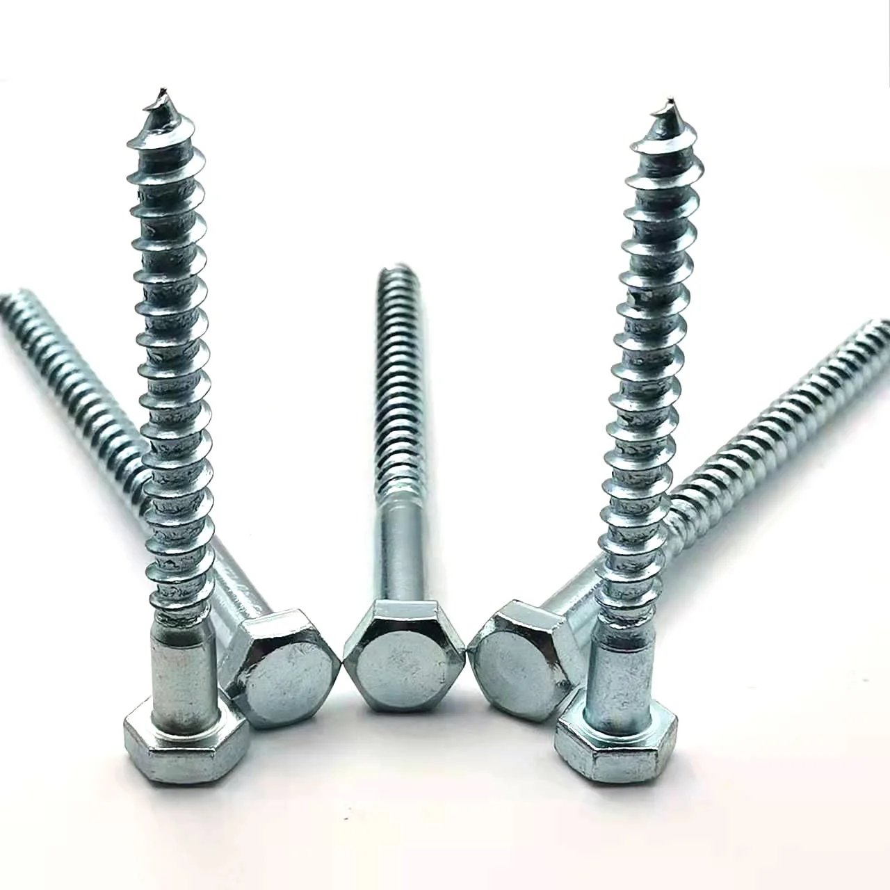 Fasto Supplier Din571 Galvanized Or Stainless Steel Hex Head Wood Screw