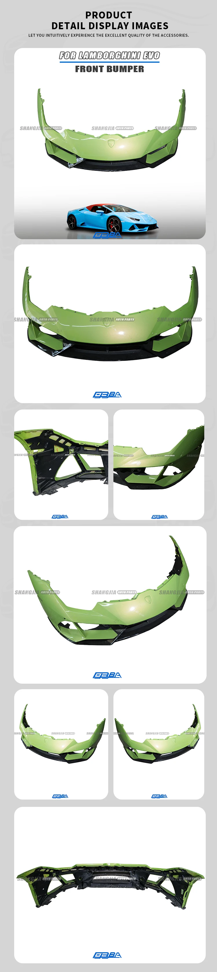 Front Bumper For Lamborghini Huracan EVO 4T0807103L High Quality Original Used Plastic Car Front Bumper No Repair Long Life manufacture