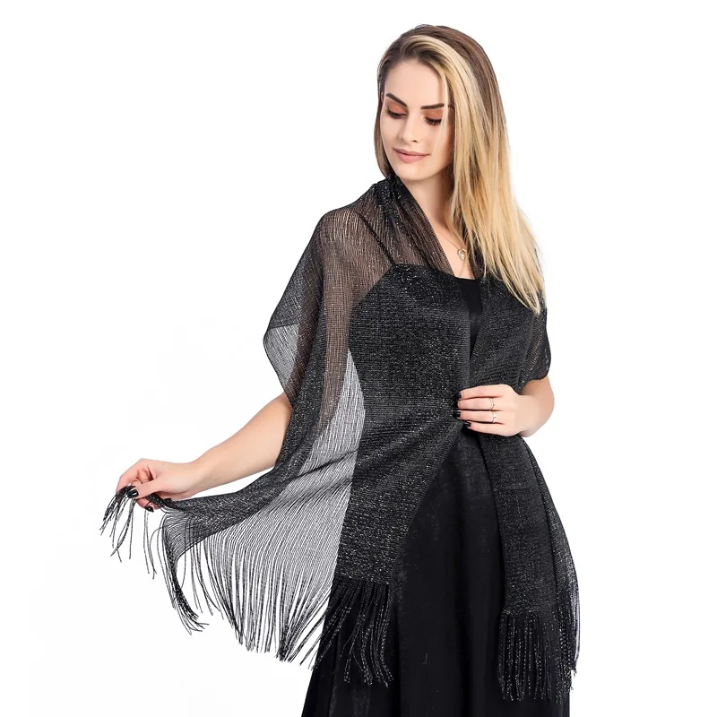 Soft Shimmering Metallic Shawls - Perfect for Evening Dress