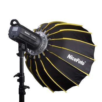 HC-1000SA NiceFoto 100W Bi-color 3200-6500K   LED Video Light Bowens Mount AC&DC Power Supply detail image
