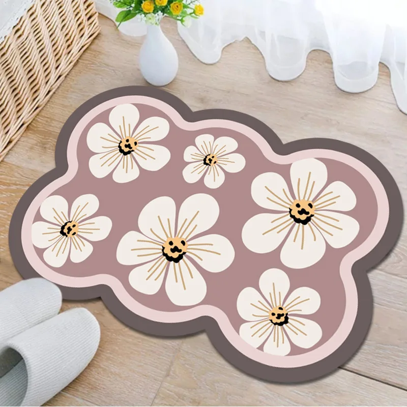 YFL High Quality 100% Polyester Microfiber Soft Absorbent Bathroom Customized Color Anti Slip Pvc Bathroom Mat Floor factory