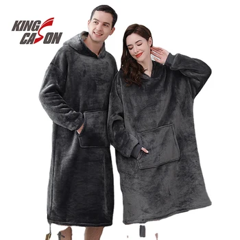 KINGCASON 2022 New Arrivals Solid Flannel Nightgown Adults Bathrobe Winter Bathrobe Hooded Women Christmas Pajamas For Winter