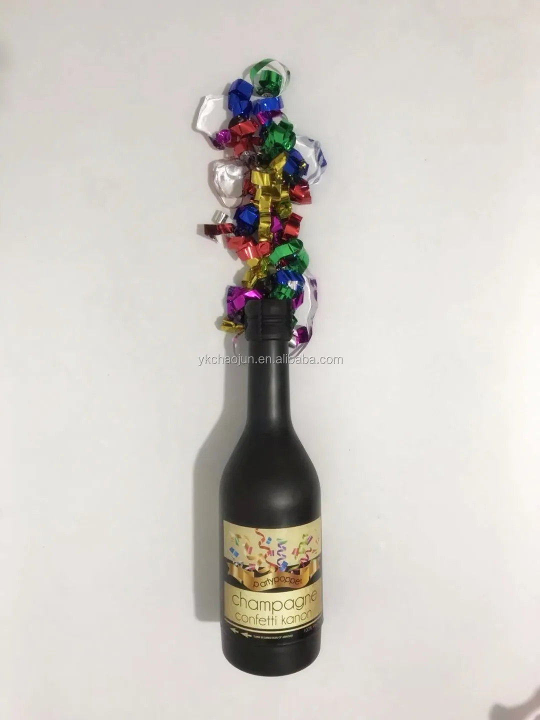 CANON A CONFETTIS MULTICOLORES BOUTEILLE DE CHAMPAGNE