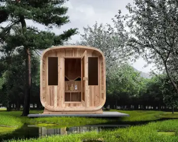Custom Modern Design Electric Heating 4 Person Room Red Cedar Solid Wood Outdoor FIR Far Infrared Sauna for Gym or Apartment