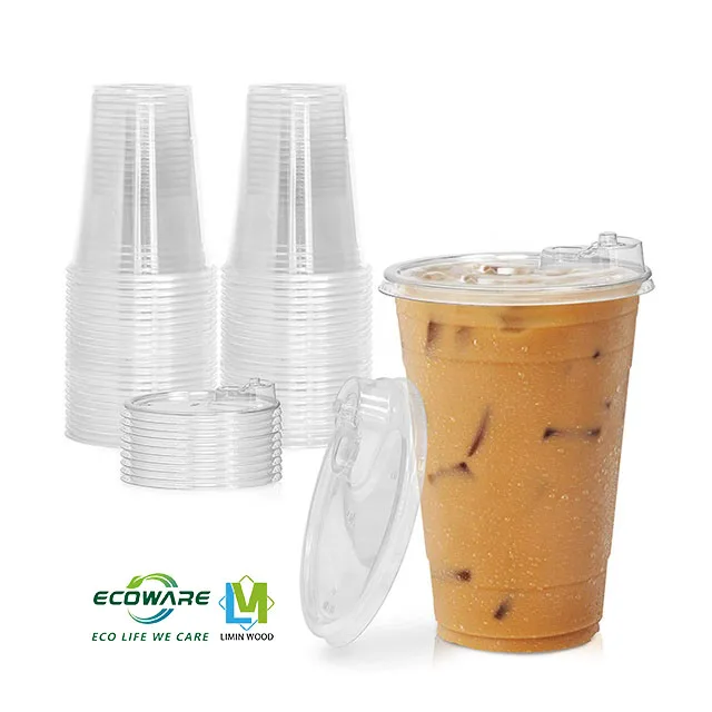 12 Oz Clear Plastic Pet Disposable Dessert Parfait Cups With Dome Lids
