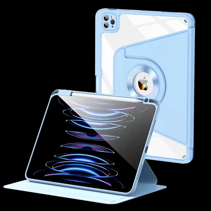 Fundas de cuero magnéticas giratorias 360 grados Laudtec para iPad Pro 11 Air 6 11 pulgadas Funda plegable con carcasa tipo libro para iPad Pro 11 Air 6 11 pulgadas