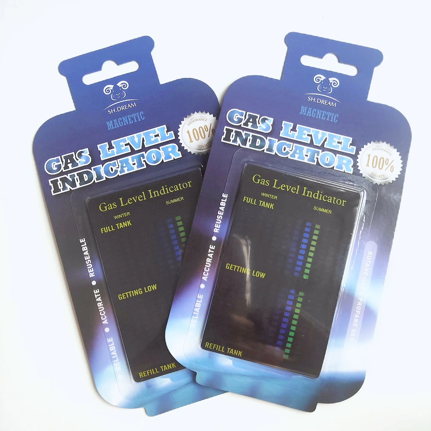 Fast Response Magnetic Gas Level Indicator for LPG Cylinder Household Thermometer LCD Material Pet Material Accurate Reading