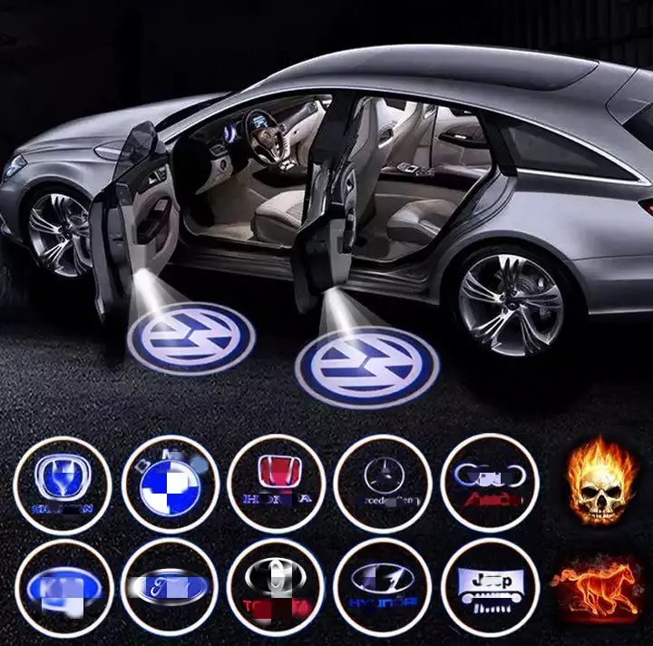 Wireless Car Custom Logo Light Led Car Door Light Hd 3d Ghost Shadow Led Logo Projector