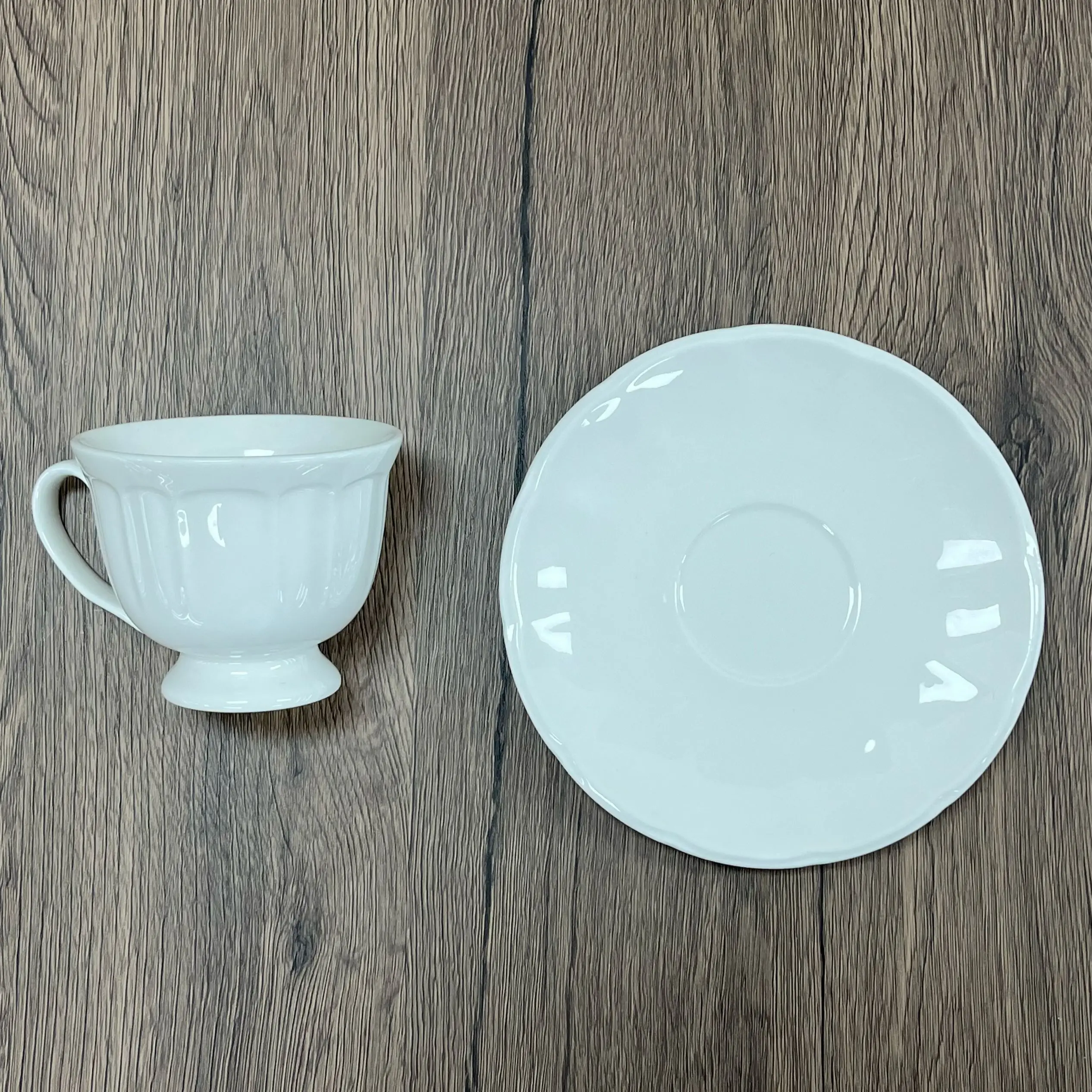 product classic french minimalist custom relief 180ml bone china cup and saucer-3